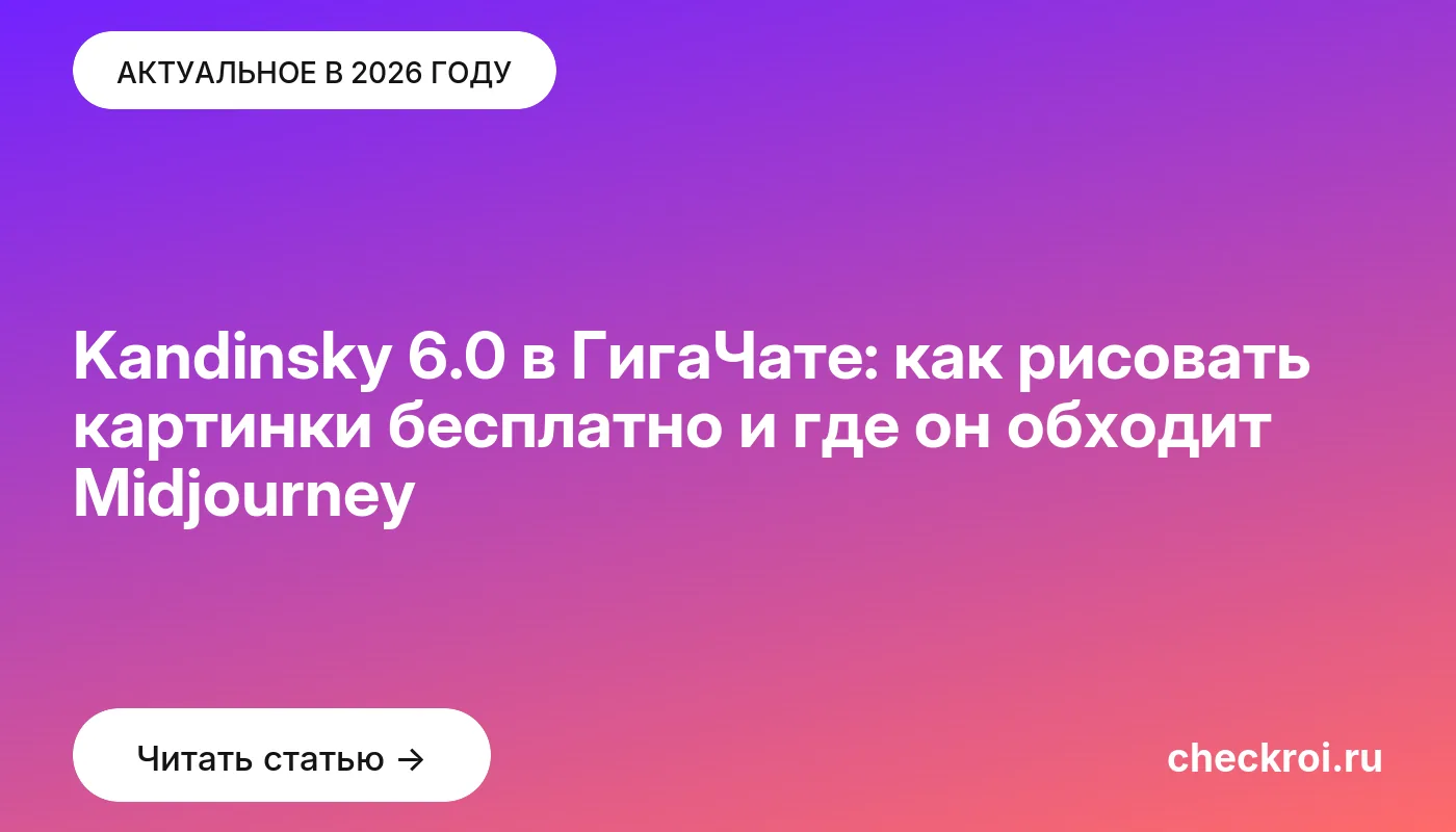 Обложка: Kandinsky 6.0 в ГигаЧате: как рисовать картинки бесплатно и где он обходит Midjourney