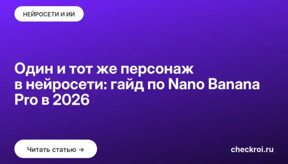 Обложка: Один и тот же персонаж в нейросети: гайд по Nano Banana Pro в 2026