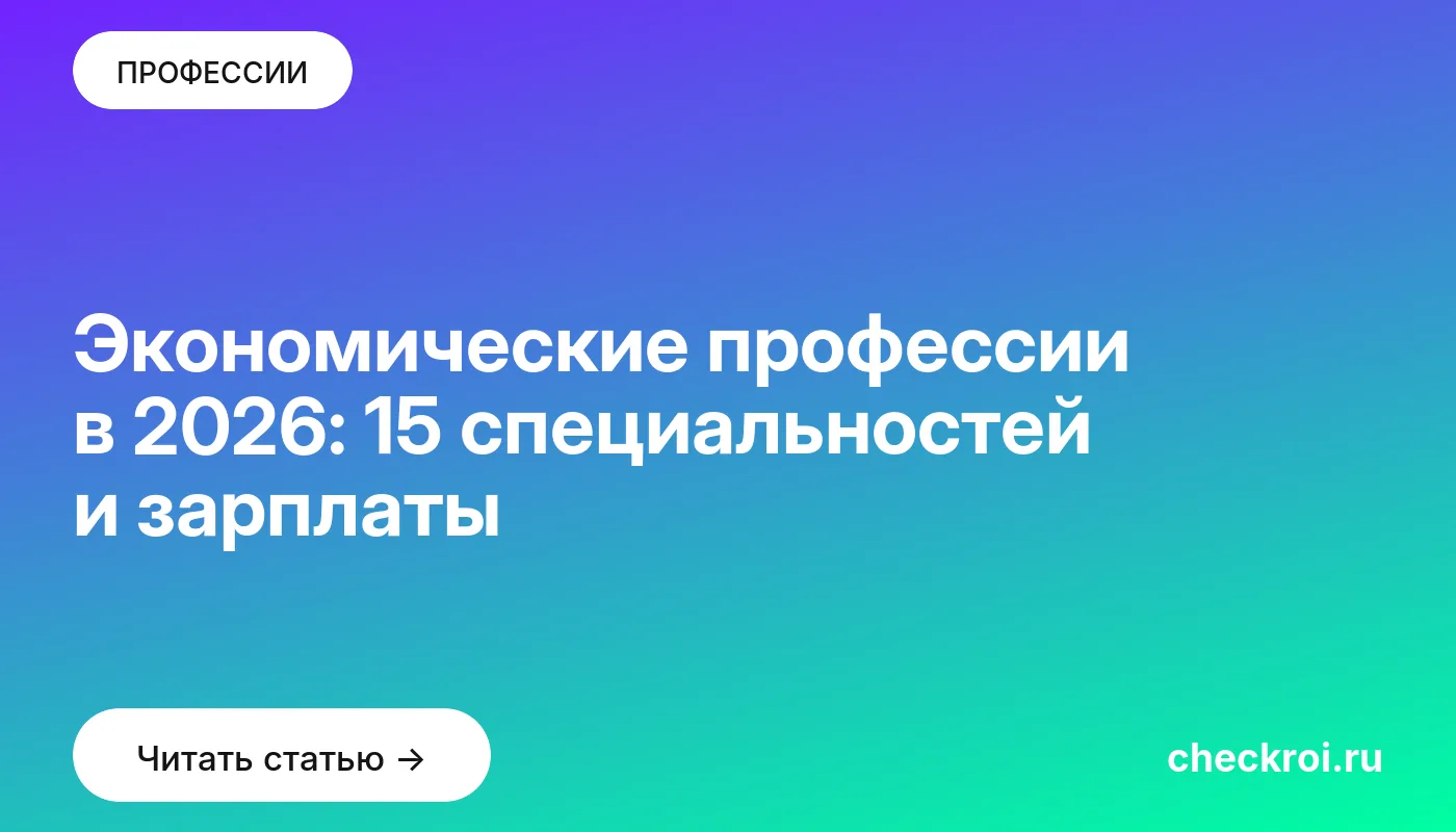 Обложка: Экономические профессии в 2026: 15 специальностей и зарплаты