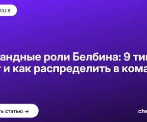 Обложка: Командные роли Белбина: 9 типов, тест и как распределить в команде