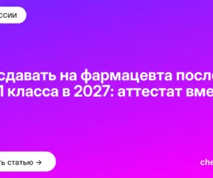 Обложка: Что сдавать на фармацевта после 9 и 11 класса в 2027: аттестат вместо ЕГЭ