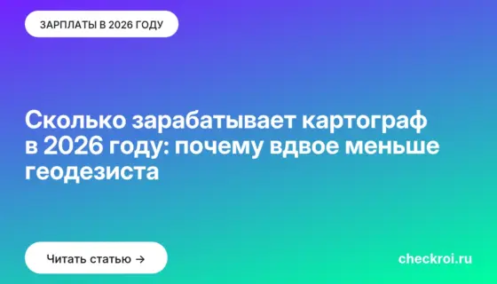 Обложка: Сколько зарабатывает картограф в 2026 году: почему вдвое меньше геодезиста