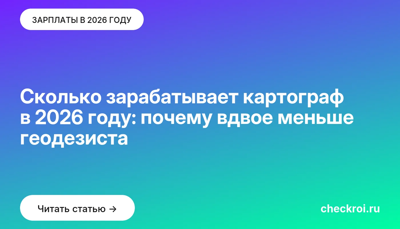 Обложка: Сколько зарабатывает картограф в 2026 году: почему вдвое меньше геодезиста