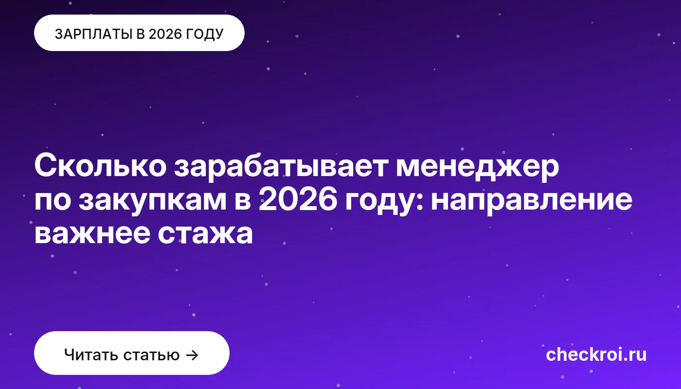 Статья: Сколько зарабатывает менеджер по закупкам в 2026 году: направление важнее стажа Обложка: Сколько зарабатывает менеджер по закупкам в 2026 году: направление важнее стажа