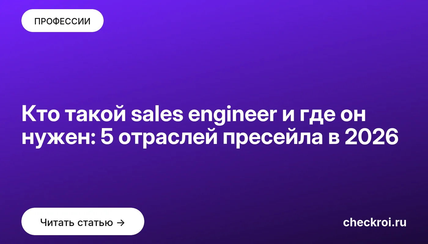 Обложка: Кто такой sales engineer и где он нужен: 5 отраслей пресейла в 2026