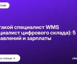 Обложка: Кто такой специалист WMS (специалист цифрового склада): 5 направлений и зарплаты