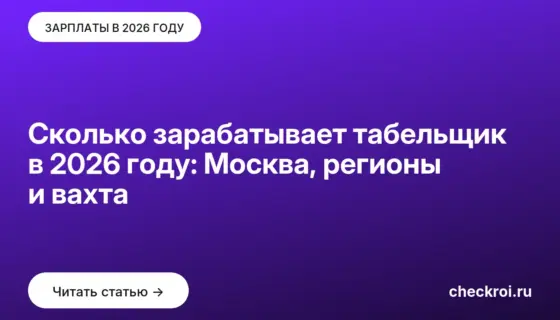 Обложка: Сколько зарабатывает табельщик в 2026 году: Москва, регионы и вахта