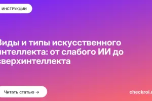 Обложка: Виды и типы искусственного интеллекта: от слабого ИИ до сверхинтеллекта