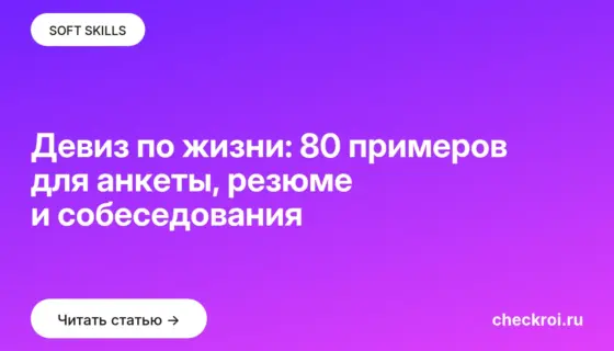 Обложка: Девиз по жизни: 80 примеров для анкеты, резюме и собеседования