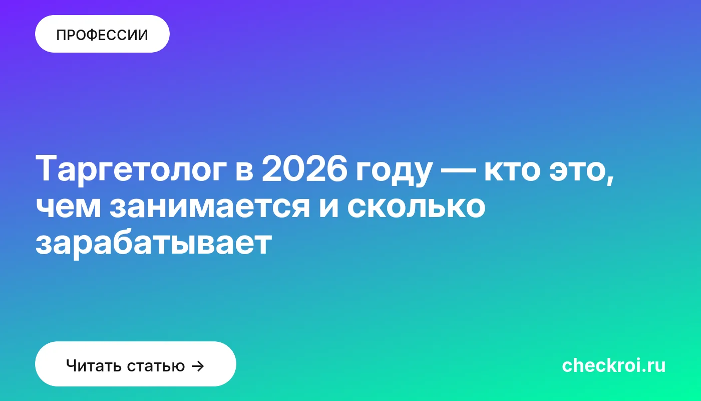 Обложка: Таргетолог в 2026 году — кто это, чем занимается и сколько зарабатывает