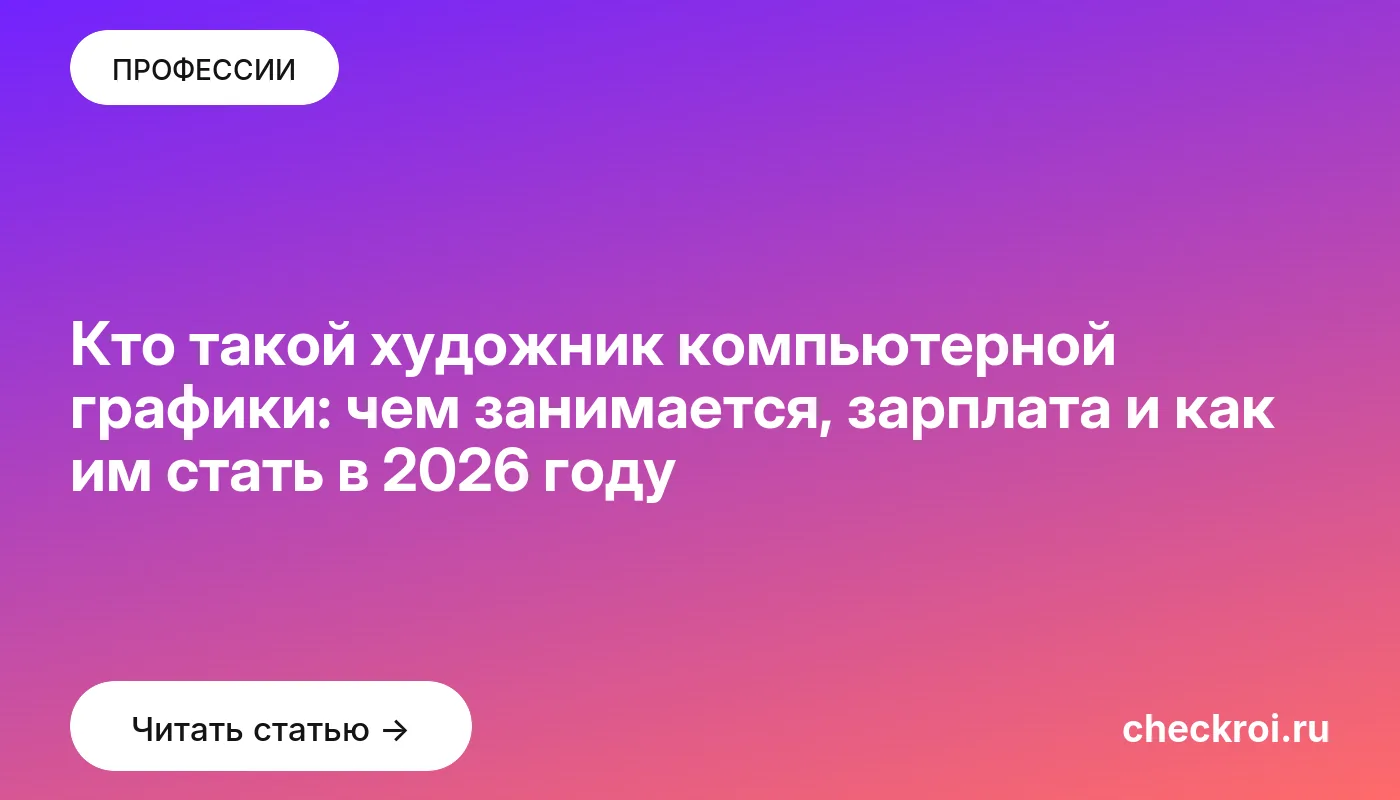 Обложка: Кто такой художник компьютерной графики: чем занимается, зарплата и как им стать в 2026 году