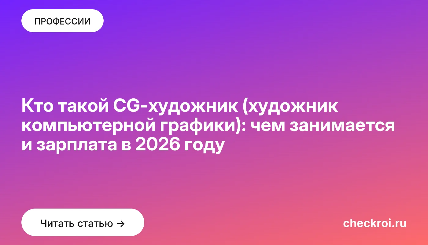 Обложка: Кто такой CG-художник (художник компьютерной графики): чем занимается и зарплата в 2026 году