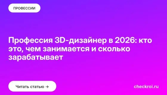 Обложка: Профессия 3D дизайнер в 2026: кто это, чем занимается и сколько зарабатывает