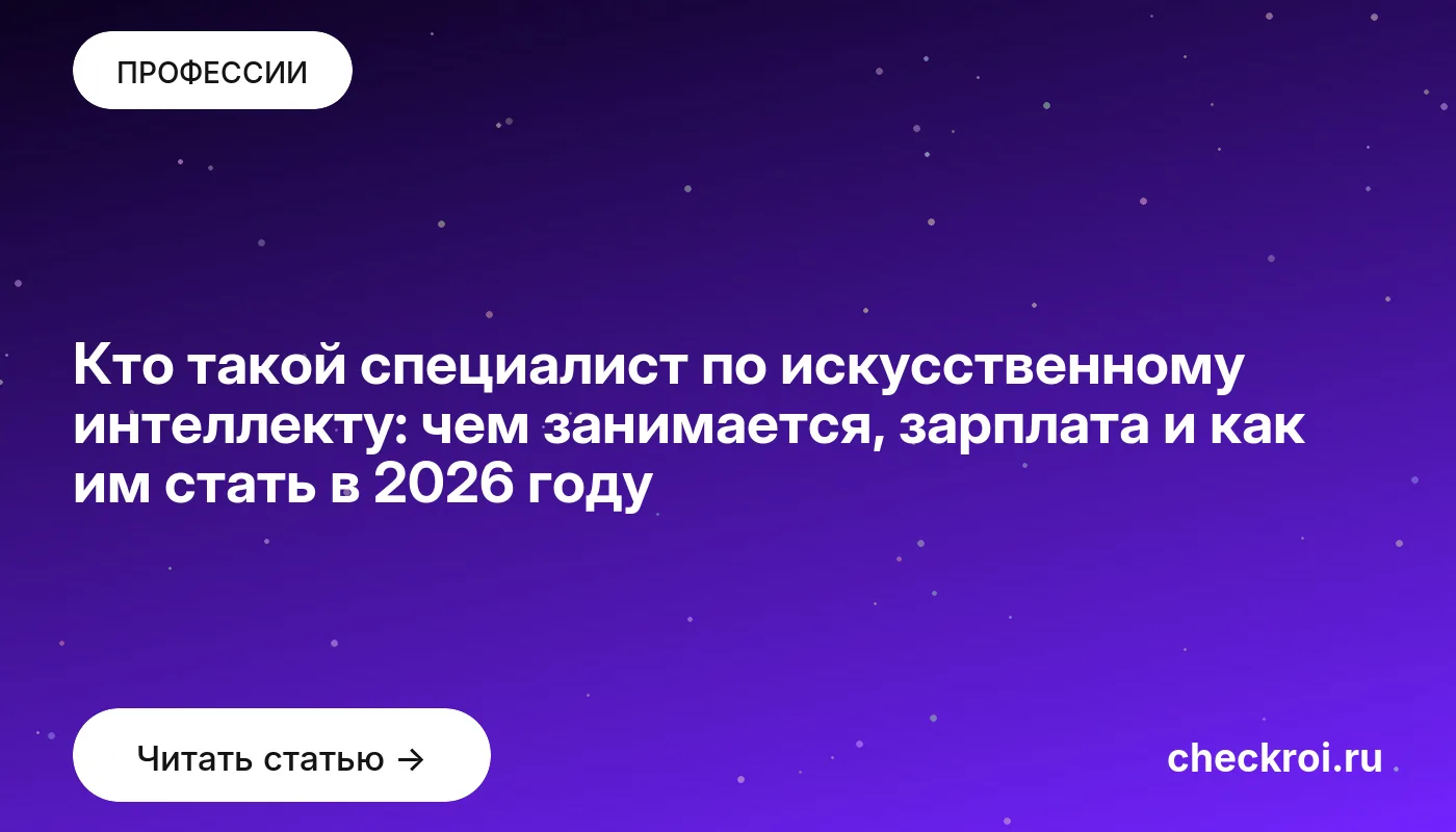 Обложка: Кто такой специалист по искусственному интеллекту: чем занимается, зарплата и как им стать в 2026 году