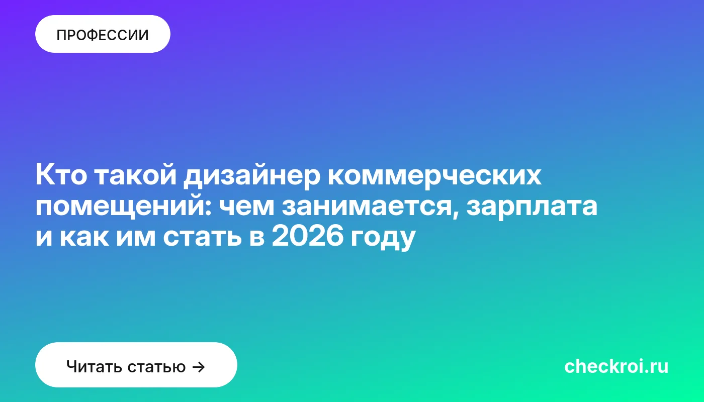 Обложка: Кто такой дизайнер коммерческих помещений: чем занимается, зарплата и как им стать в 2026 году