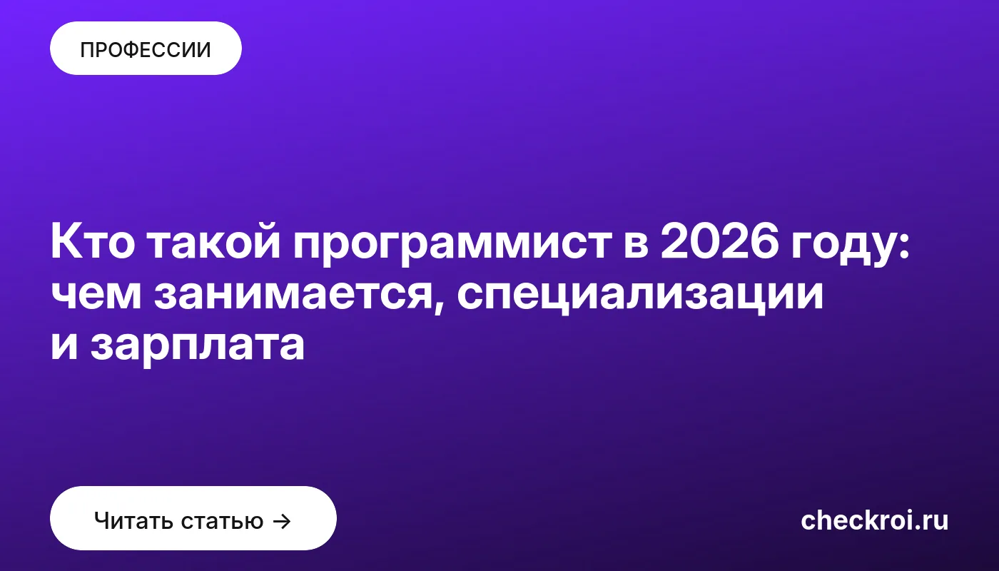 Обложка: Кто такой программист в 2026 году: чем занимается, специализации и зарплата