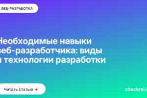 Обложка: Необходимые навыки веб разработчика: виды и технологии разработки