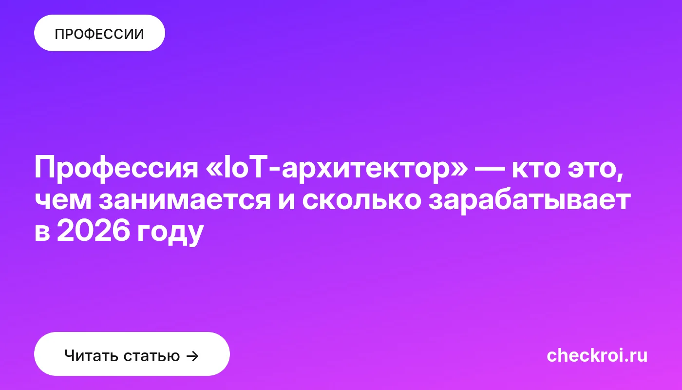 Обложка: Профессия «IoT архитектор» — кто это, чем занимается и сколько зарабатывает в 2026 году