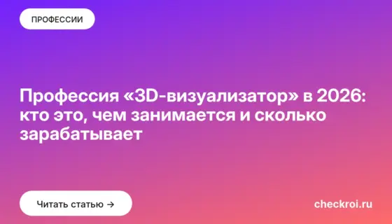 Обложка: Профессия «3D визуализатор» в 2026: кто это, чем занимается и сколько зарабатывает