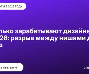 Обложка: Сколько зарабатывают дизайнеры в 2026: разрыв между нишами до 3 раз