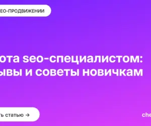 Обложка: Работа seo специалистом: отзывы и советы новичкам
