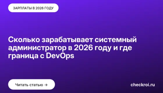 Обложка: Сколько зарабатывает системный администратор в 2026 году и где граница с DevOps