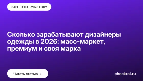 Обложка: Сколько зарабатывают дизайнеры одежды в 2026: масс-маркет, премиум и своя марка