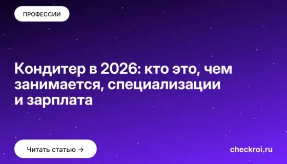 Обложка: Кондитер в 2026: кто это, чем занимается, специализации и зарплата