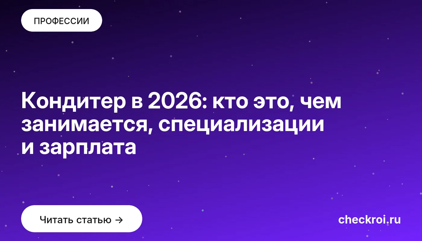 Обложка: Кондитер в 2026: кто это, чем занимается, специализации и зарплата