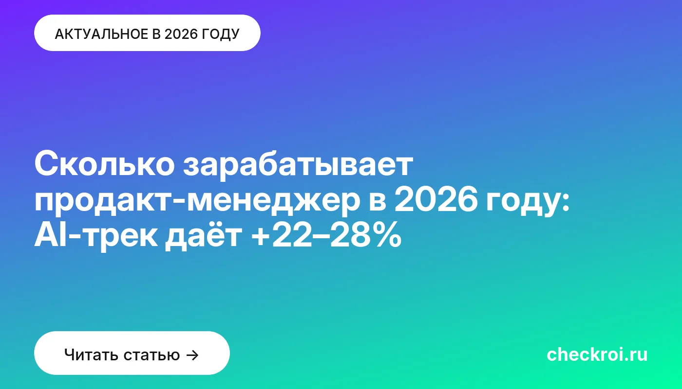 Обложка: Сколько зарабатывает продакт-менеджер в 2026 году: AI-трек даёт +22–28%