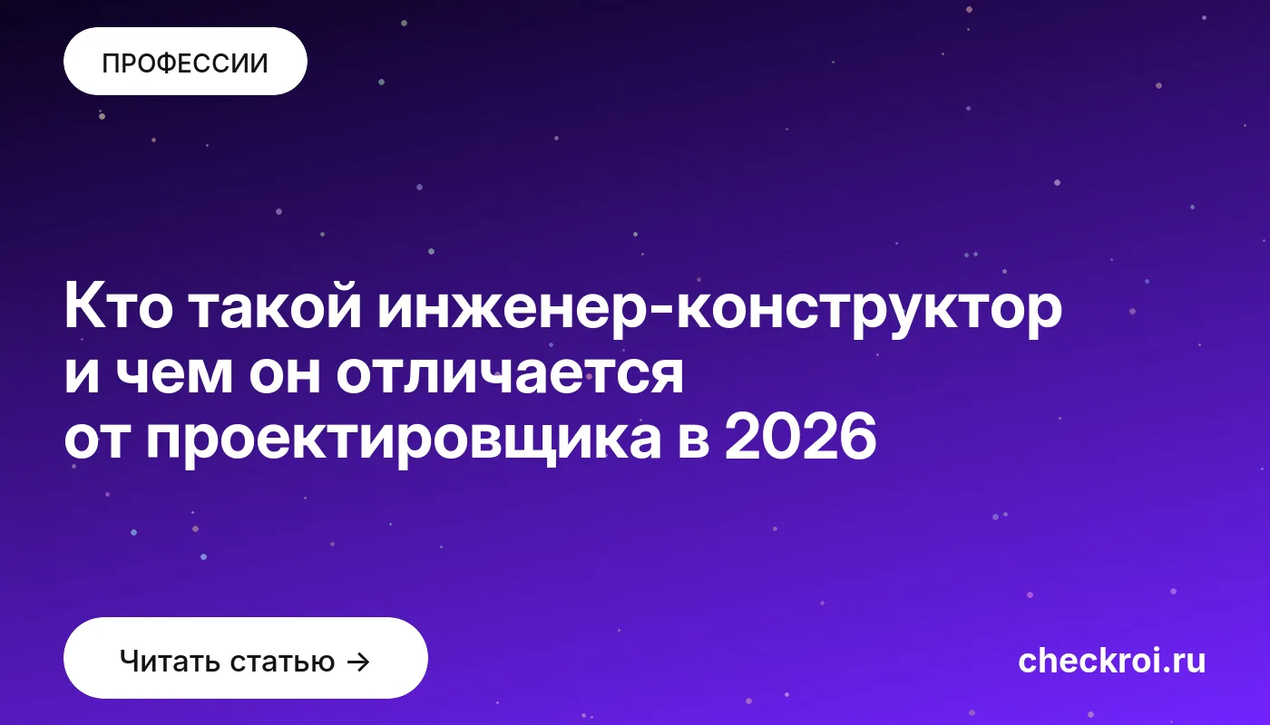 Обложка: Кто такой инженер конструктор и чем он отличается от проектировщика в 2026