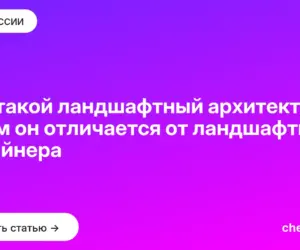 Обложка: Кто такой ландшафтный архитектор и чем он отличается от ландшафтного дизайнера