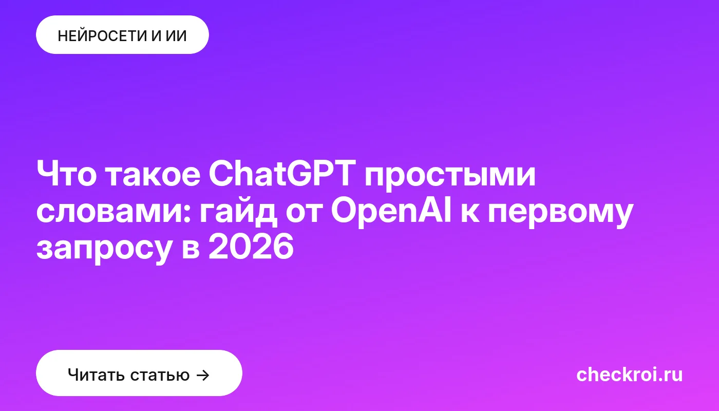 Обложка: Что такое ChatGPT простыми словами: гайд от OpenAI к первому запросу в 2026