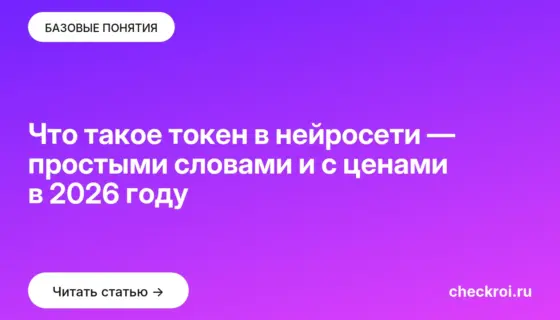 Обложка: Что такое токен в нейросети — простыми словами и с ценами в 2026 году