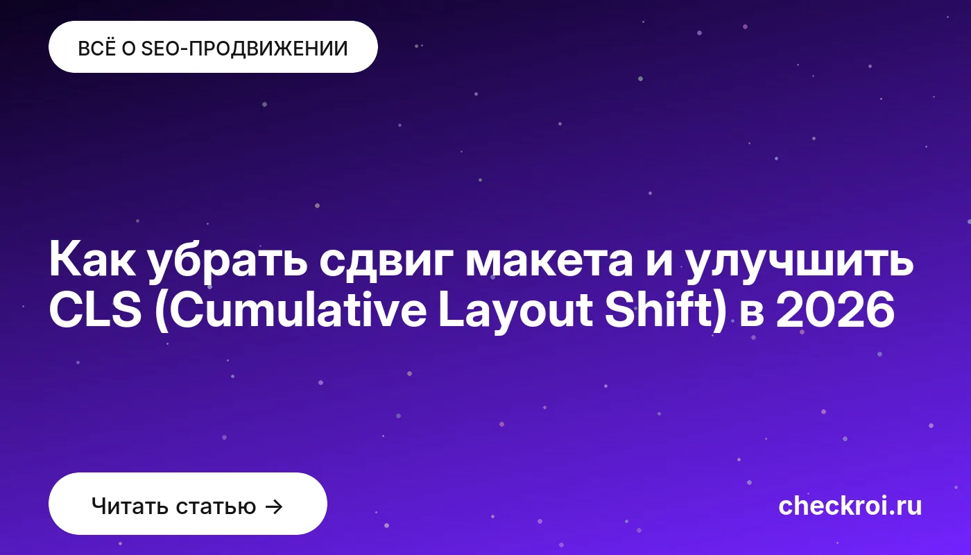 Обложка: Как убрать сдвиг макета и улучшить CLS (Cumulative Layout Shift) в [current year]