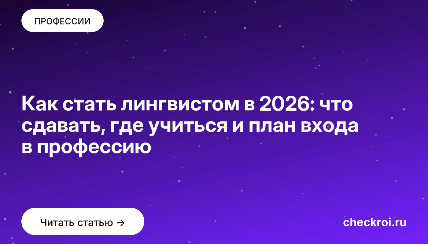 Статья: Как стать лингвистом в 2026: что сдавать, где учиться и план входа в профессию Обложка: Как стать лингвистом в 2026: что сдавать, где учиться и план входа в профессию