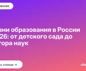 Обложка: Уровни образования в России в [current year]: от детского сада до доктора наук