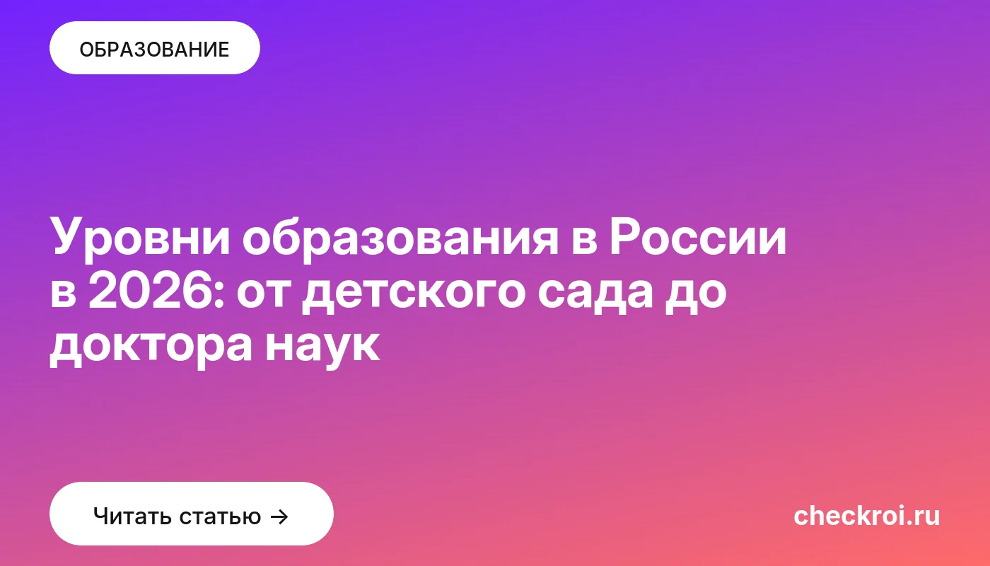 Обложка: Уровни образования в России в [current year]: от детского сада до доктора наук