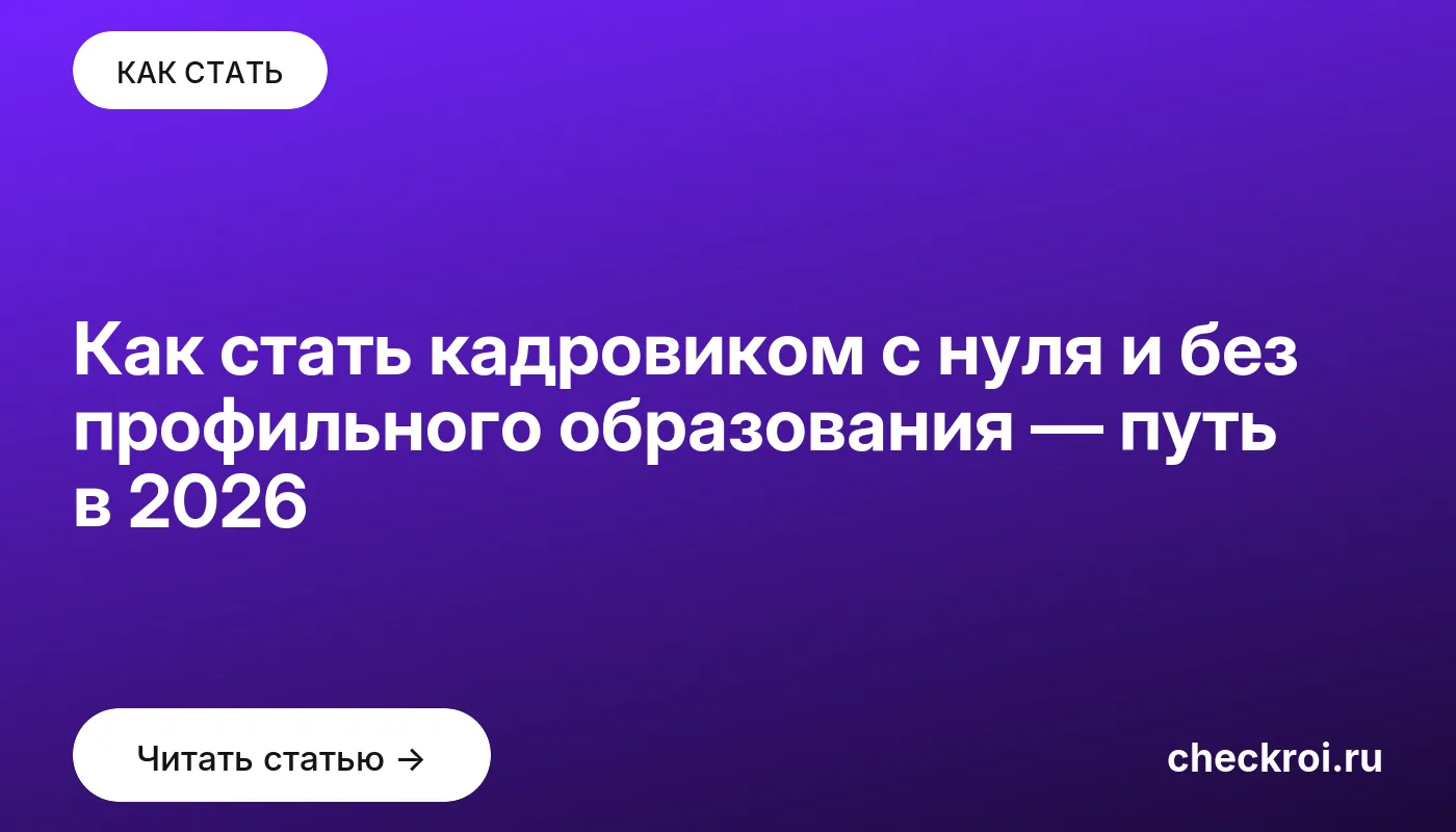 Обложка: Как стать кадровиком с нуля и без профильного образования — путь в 2026