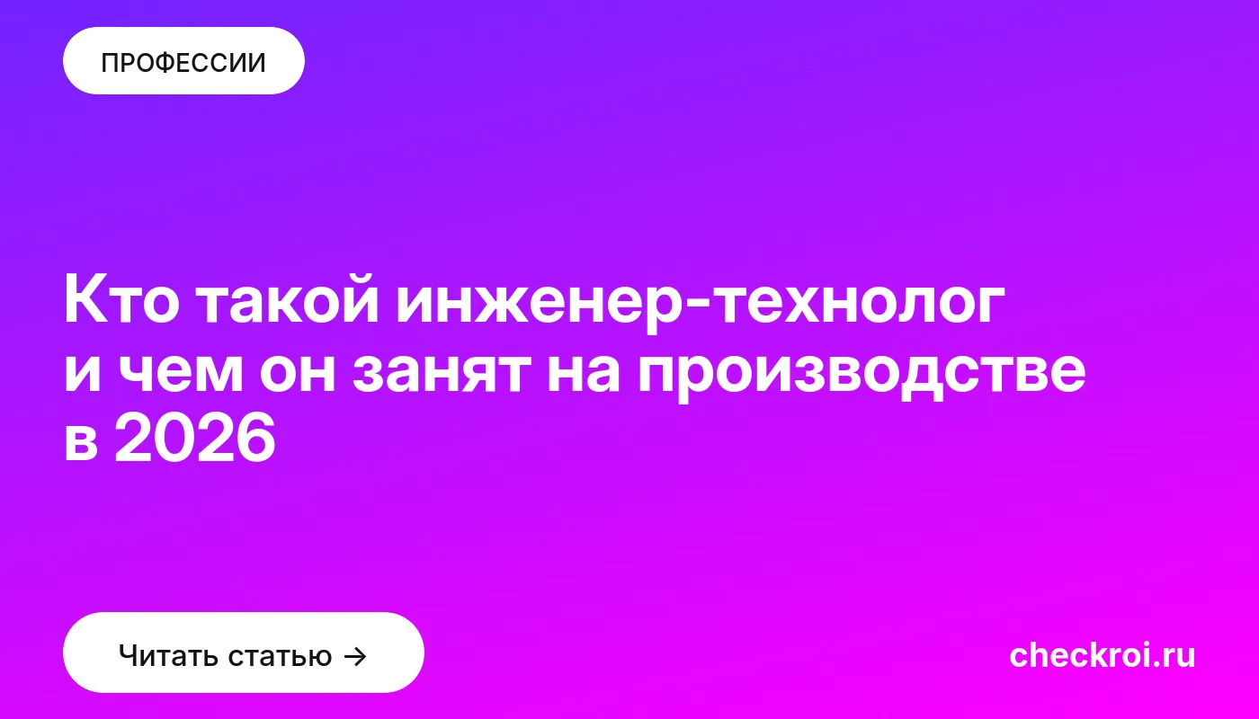 Обложка: Кто такой инженер технолог и чем он занят на производстве в 2026