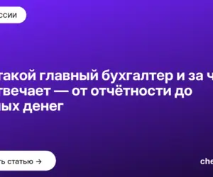 Обложка: Кто такой главный бухгалтер и за что он отвечает — от отчётности до личных денег