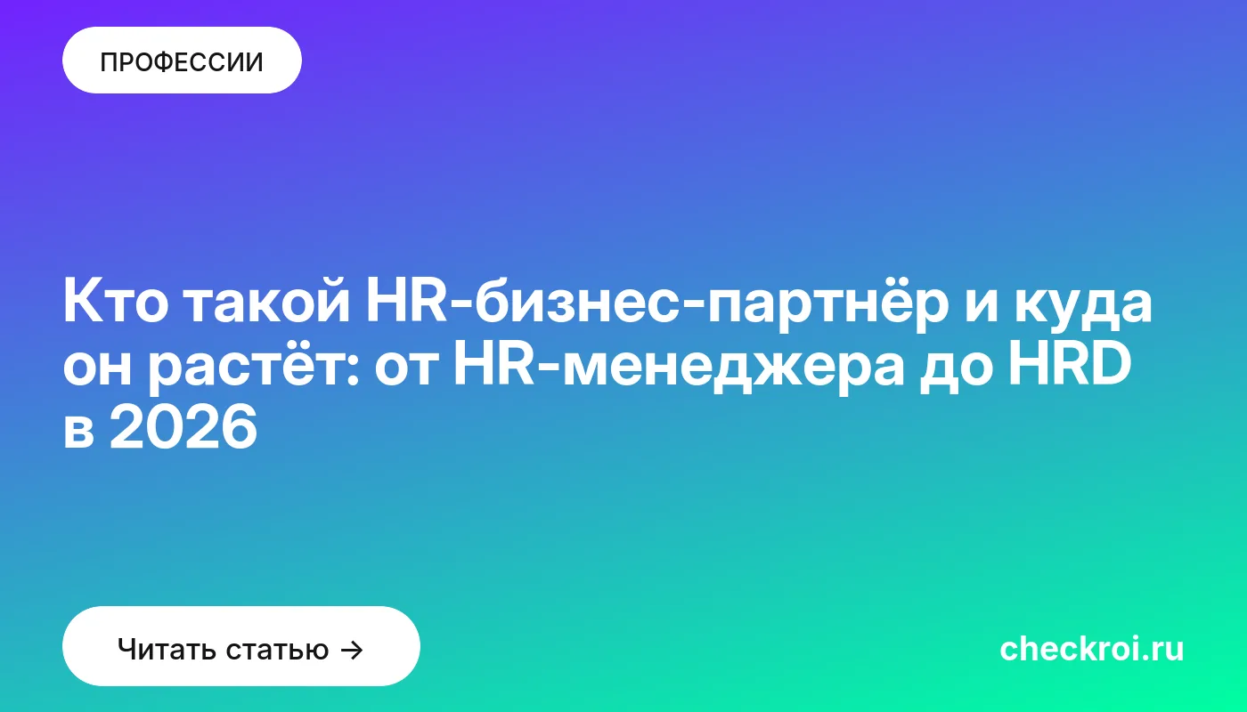 Обложка: Кто такой HR бизнес партнёр и куда он растёт: от HR менеджера до HRD в 2026