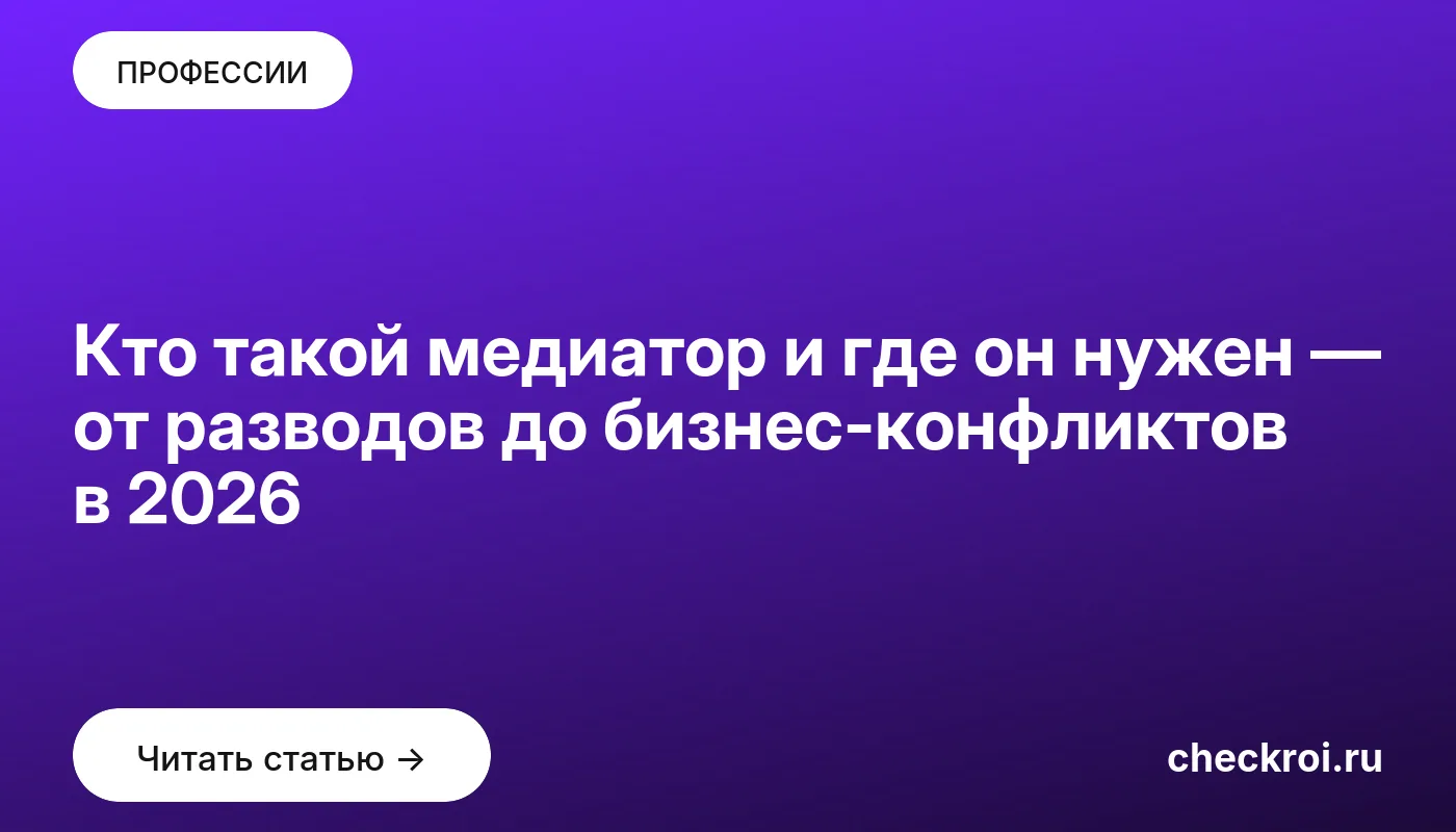 Обложка: Кто такой медиатор и где он нужен — от разводов до бизнес конфликтов в 2026