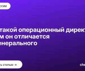 Обложка: Кто такой операционный директор и чем он отличается от генерального