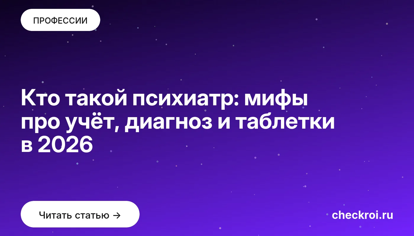 Обложка: Кто такой психиатр: мифы про учёт, диагноз и таблетки в 2026
