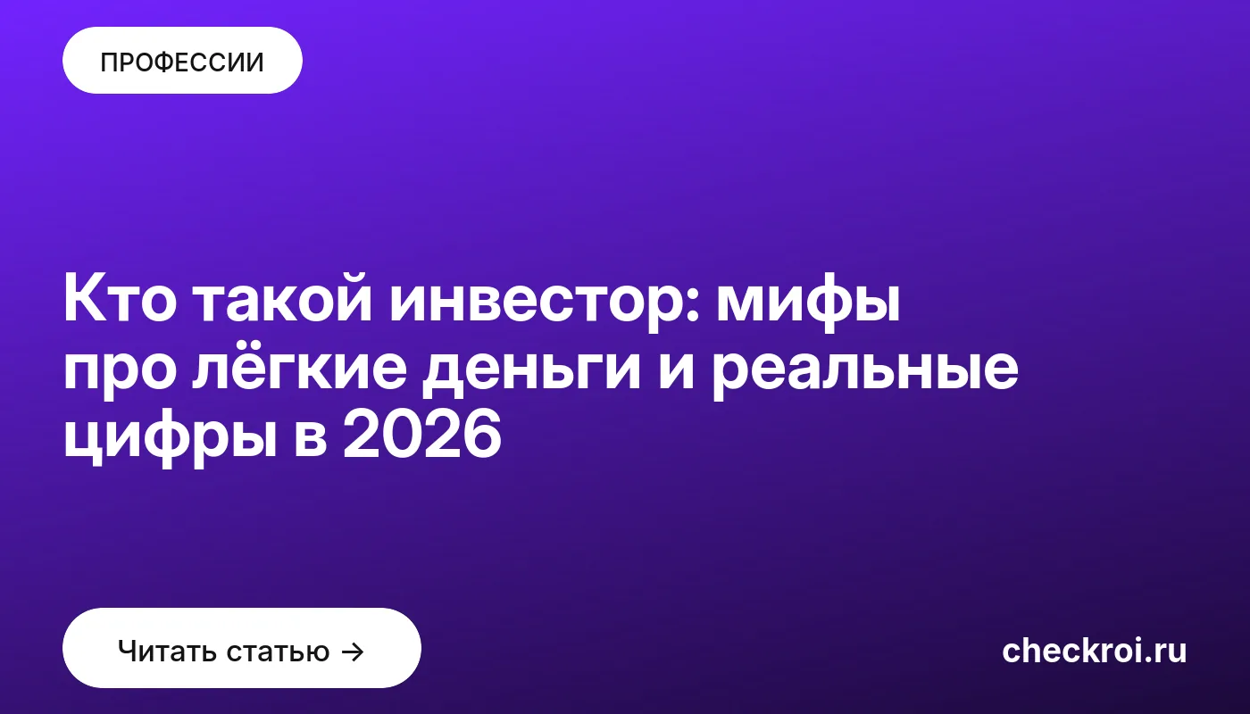 Статья: Кто такой инвестор: мифы про лёгкие деньги и реальные цифры в 2026 Обложка: Кто такой инвестор: мифы про лёгкие деньги и реальные цифры в 2026