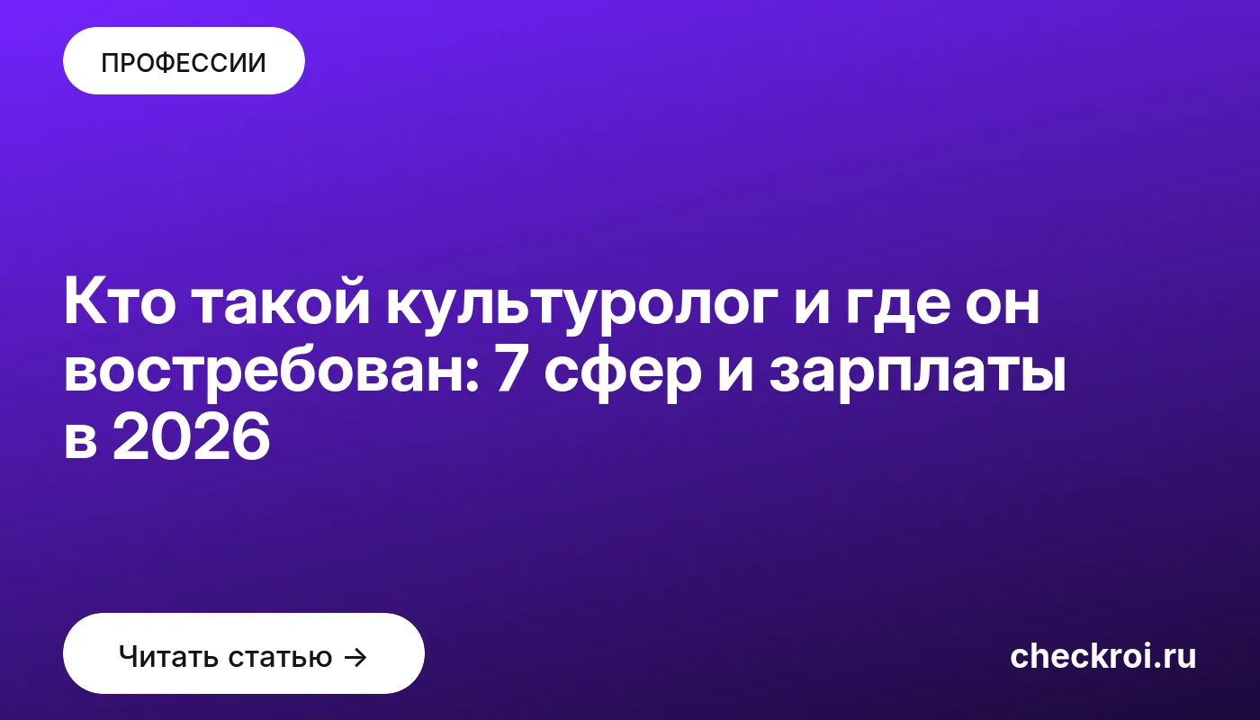 Обложка: Кто такой культуролог и где он востребован: 7 сфер и зарплаты в 2026
