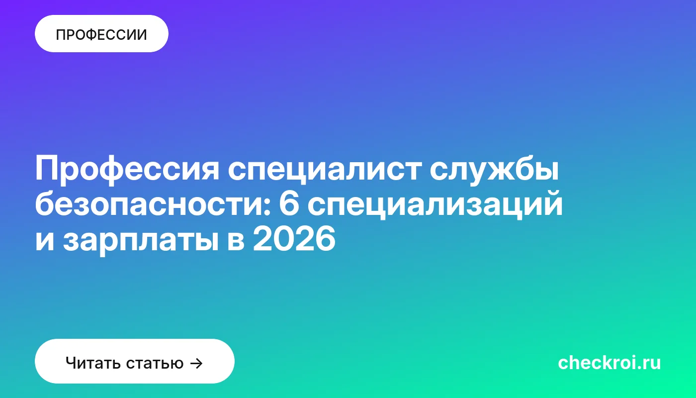 Обложка: Профессия специалист службы безопасности: 6 специализаций и зарплаты в 2026