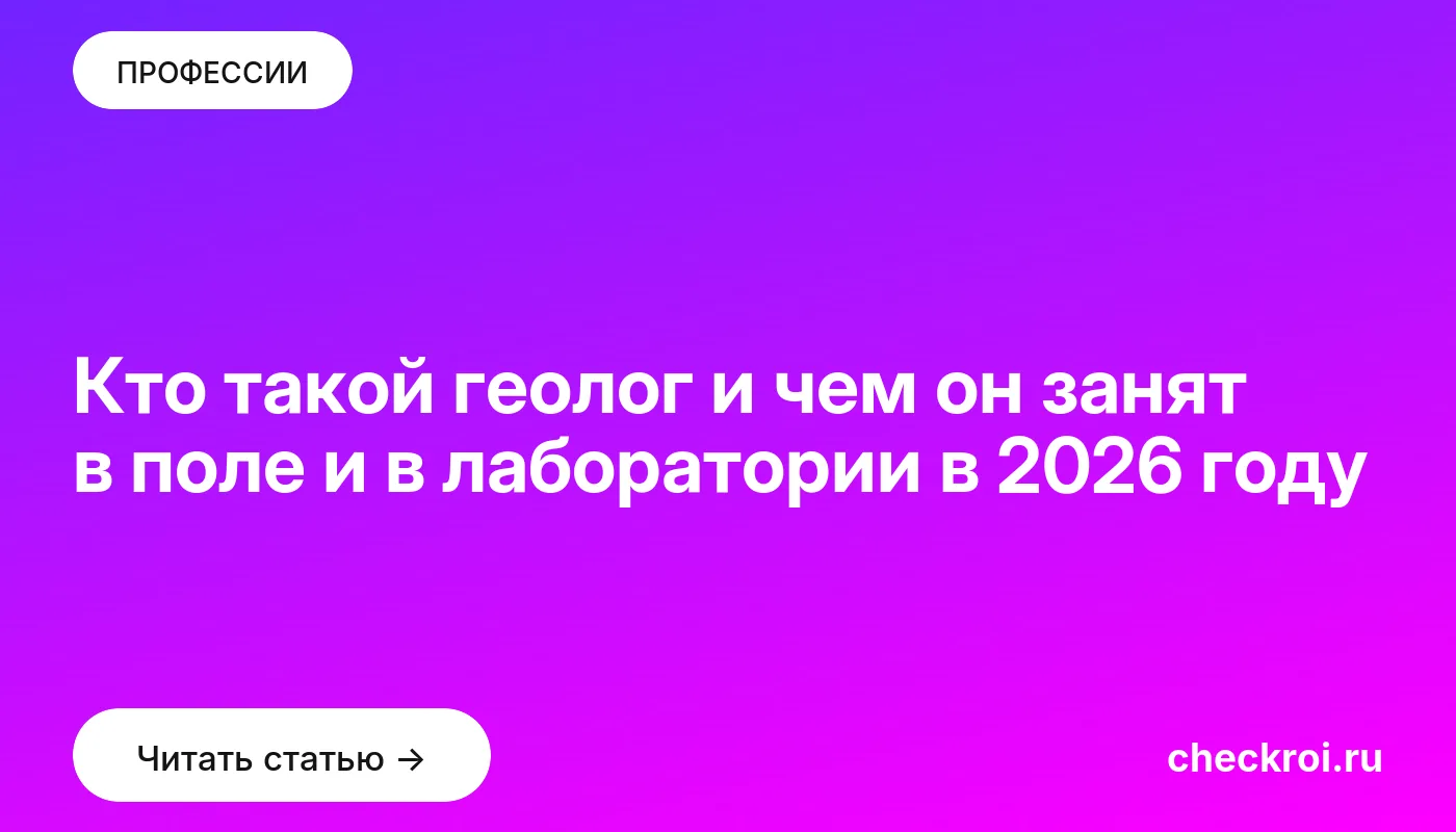 Обложка: Кто такой геолог и чем он занят в поле и в лаборатории в 2026 году