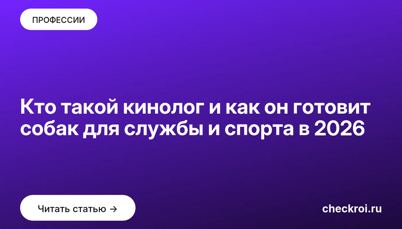 Обложка: Кто такой кинолог и как он готовит собак для службы и спорта в 2026
